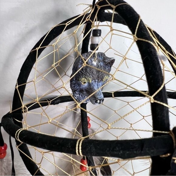 3d Orbit Shaped Dreamcatcher with Wolf - Picture 2 of 6